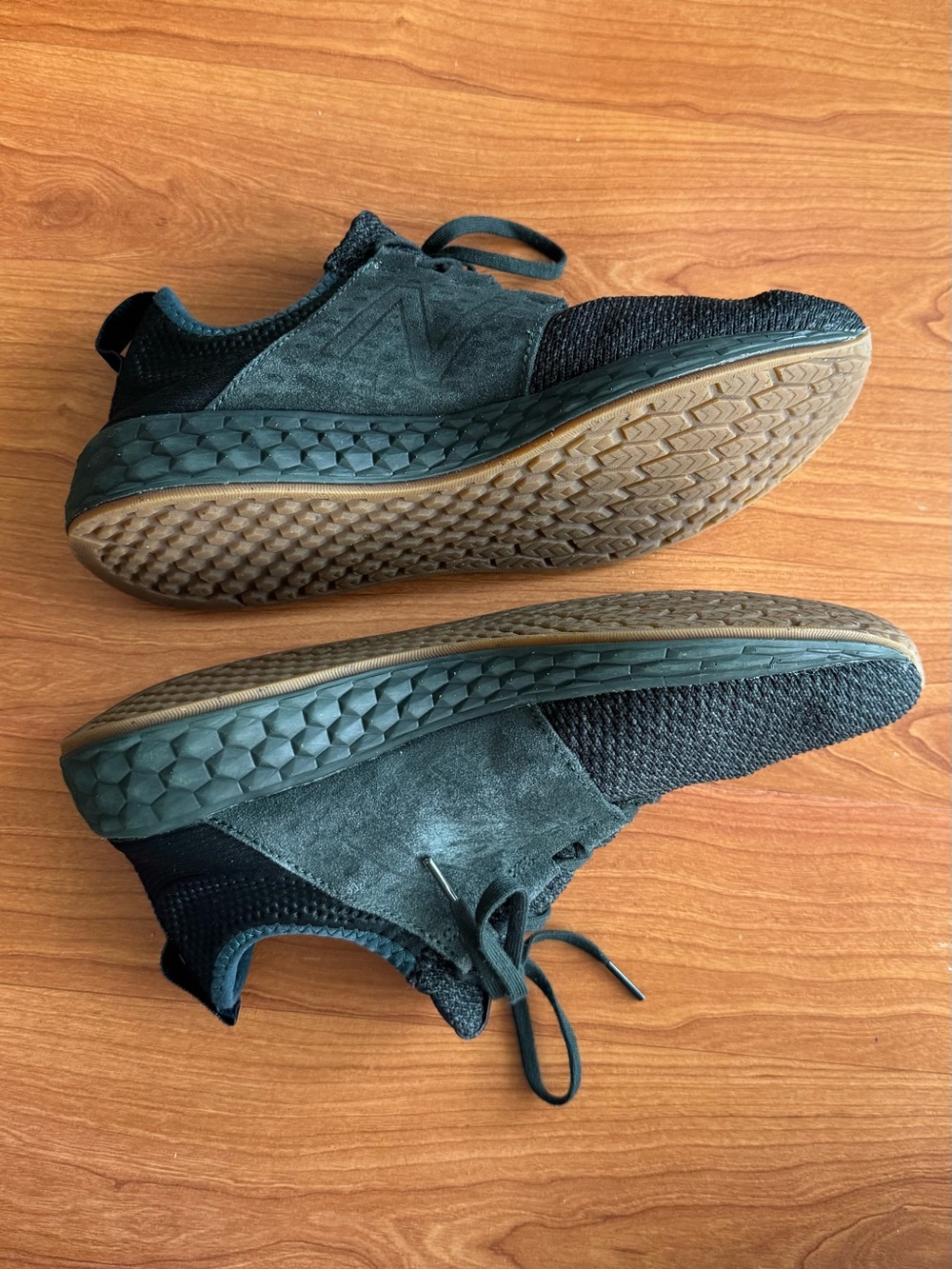 Men's Dark Green New Balance Athletic Knit Sneaker - Casual Comfort